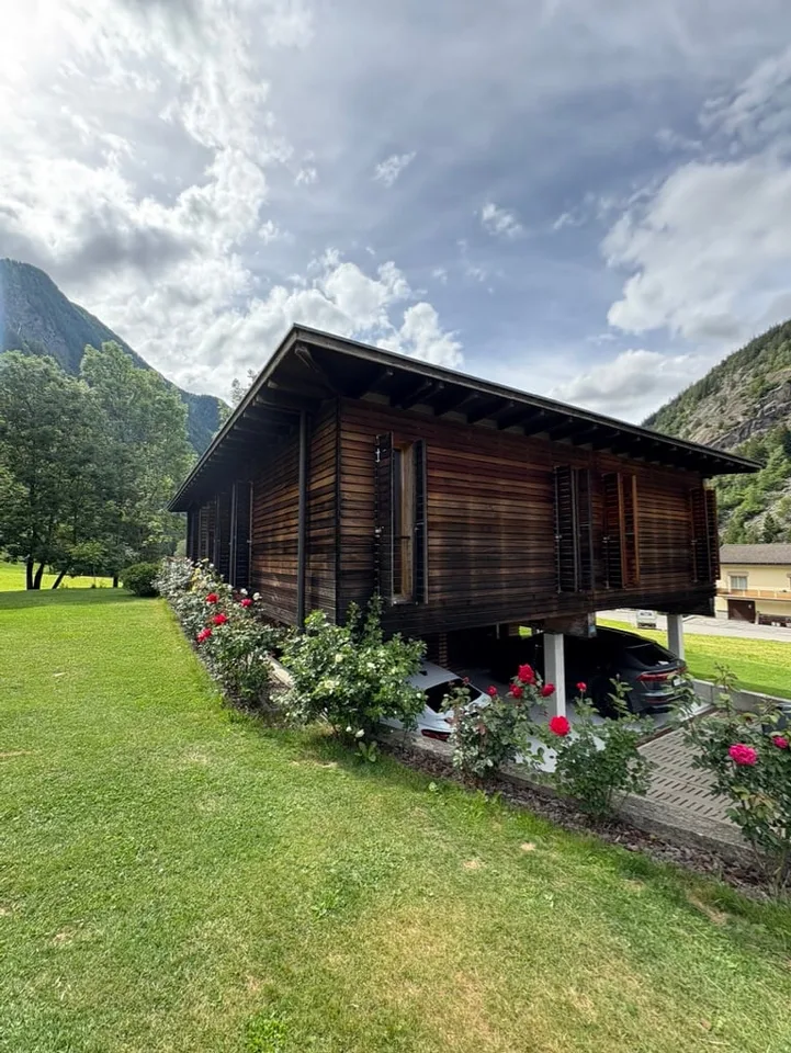 Casa di design in legno immersa nel verde