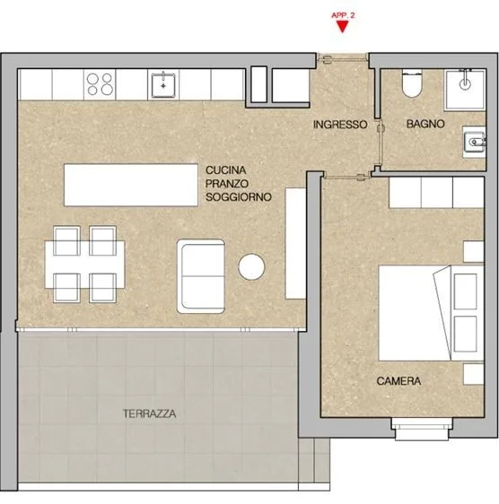 Wohnung 2.5 Zimmer in Neuer Residenz in Giubiasco