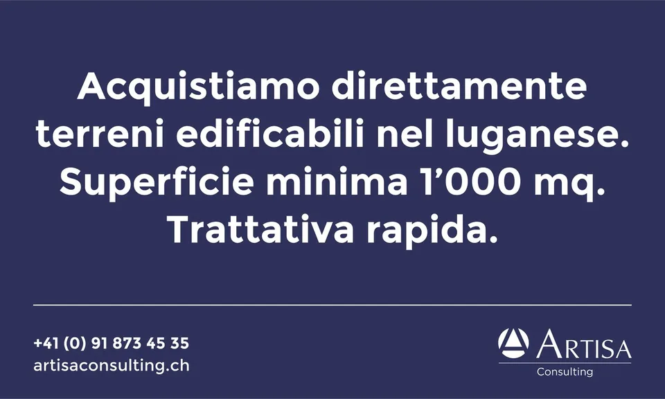 Cerchiamo terreni da acquistare nel Luganese