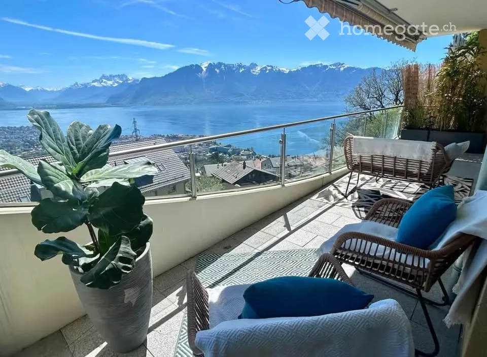 Magnifique appartement meublé avec vue sur Lac & Montagnes