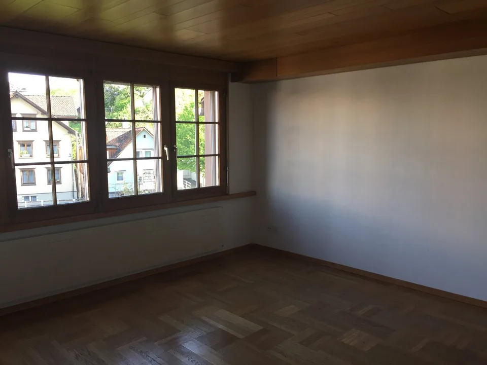 Heimelige 3,5-Zimmer- Altbauwohnung mit Parkplatz und grossem Sitzplatz