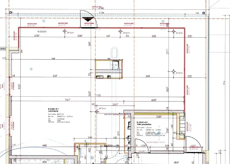 Spazio commerciale di ca. 88m2 in affitto al piano terra