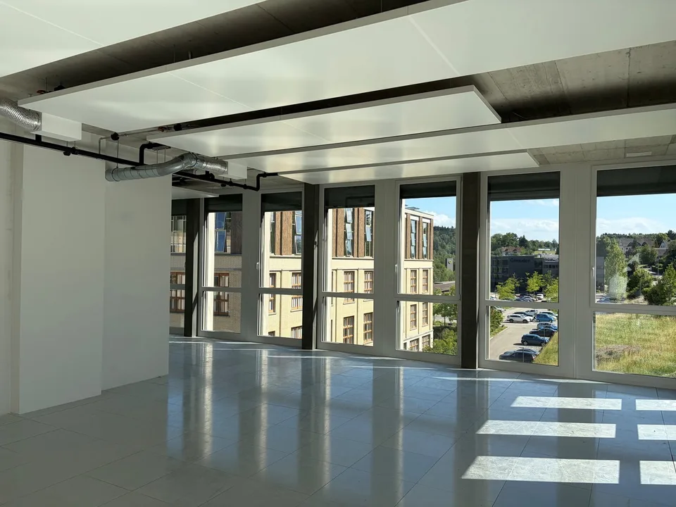 Modern office space with ceiling sails in The Valley
