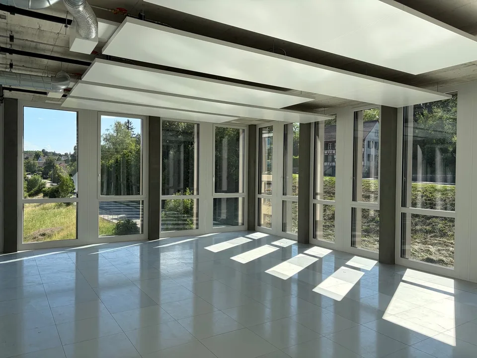 Modern office space with ceiling sails in The Valley