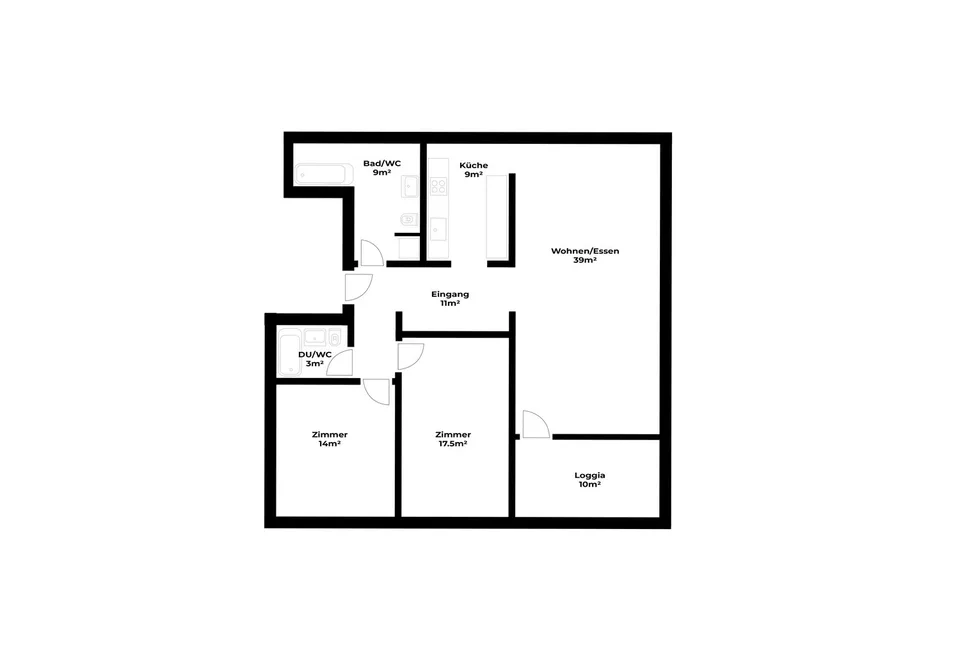 BEFRISTET: 01.10.2026 - 31.03.2027; Möblierte 3.5-Zimmer-Wohnung an Toplage – Foto 15 von 15