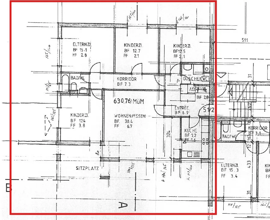 Helle 5.5-Zimmer-Wohnung mit grossem Balkon und Blick ins Grüne