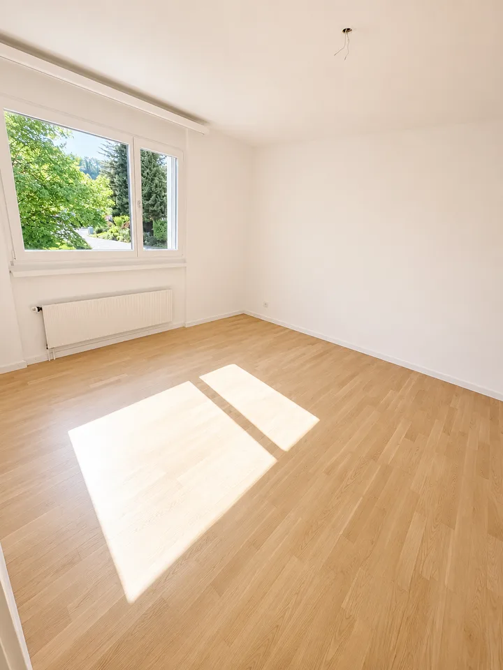 Helle 5.5-Zimmer-Wohnung mit grossem Balkon und Blick ins Grüne