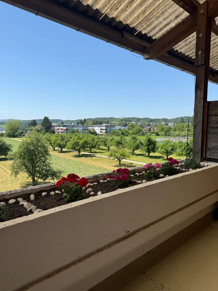 Helles Studio mit Balkon im Dachgeschoss