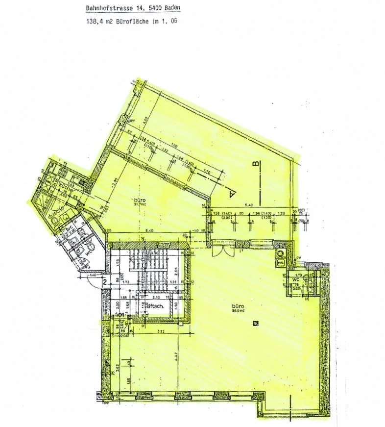 Espace commercial spacieux d'environ 138m2 dans un emplacement central - Votre emplacement à la gare de Baden