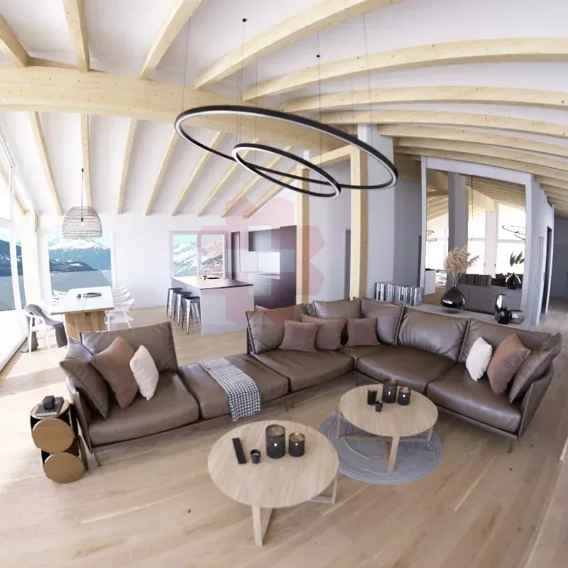 Magnifique attique de 4,5 pièces avec vaste terrasse et vue dégagée à Luc (Ayent)