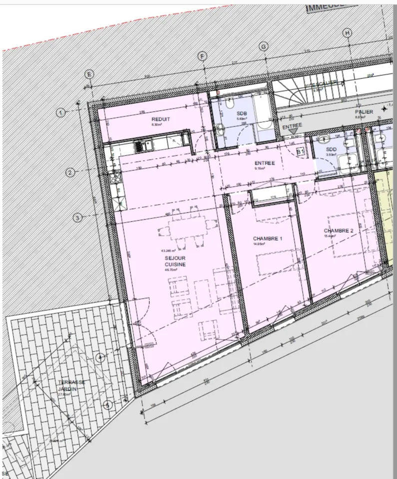 Appartamento di 116 m² con terrazza di 27 m²