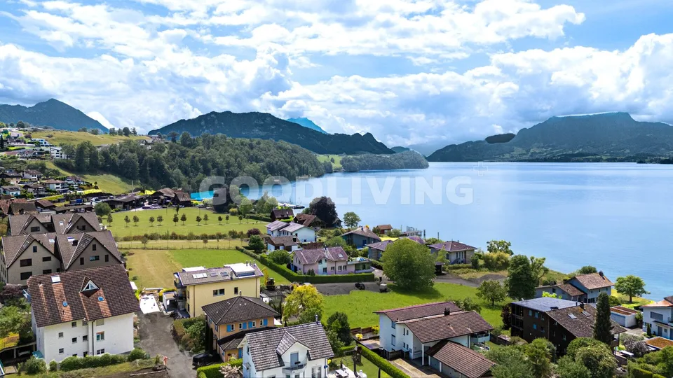 Zwei Gartenwohnungen an exklusiver Lage in Greppen - Wohnen, Arbeiten und Leben am See