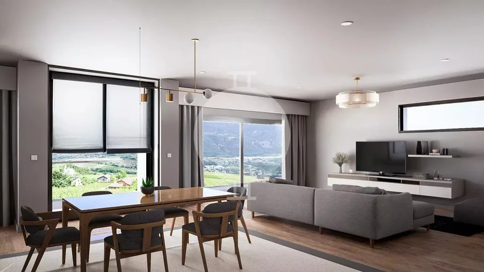 In vendita? Ampio appartamento di 179 m² con vista panoramica? Valençon, comune di Lens (VS)