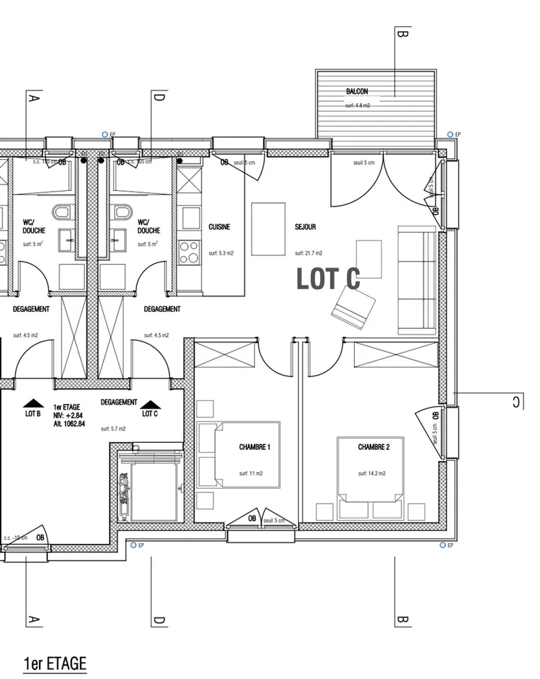 CHALET 1909 - LOT C - 3.5P AVEC BALCON