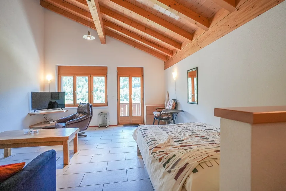 Gemütliches Studio-Apartment in Fiesch mit Bergblick