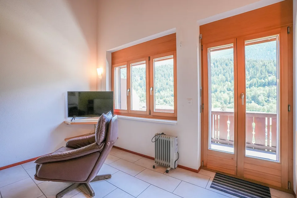 Cozy studio apartment in Fiesch with mountain view