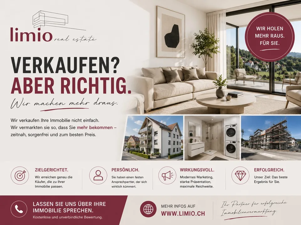 À ONLY 10MIN DE WEINFELDEN: NOUVELLE CONSTRUCTION 6.5 PIÈCES DEFH À Amlikon-Bissegg À VENDRE