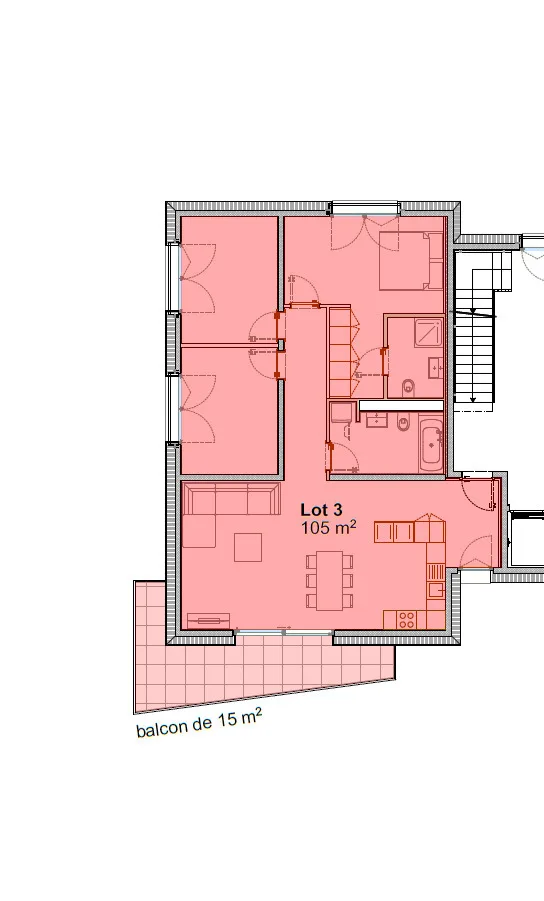 4,5-Zimmer-Wohnung im 1. Stock mit Tiefgaragenplatz, Einheit 3 – Foto 10 von 12