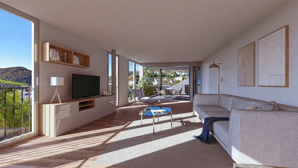 Exclusive attic apartment with breathtaking views in Gelterkinden – photo 6 of 8