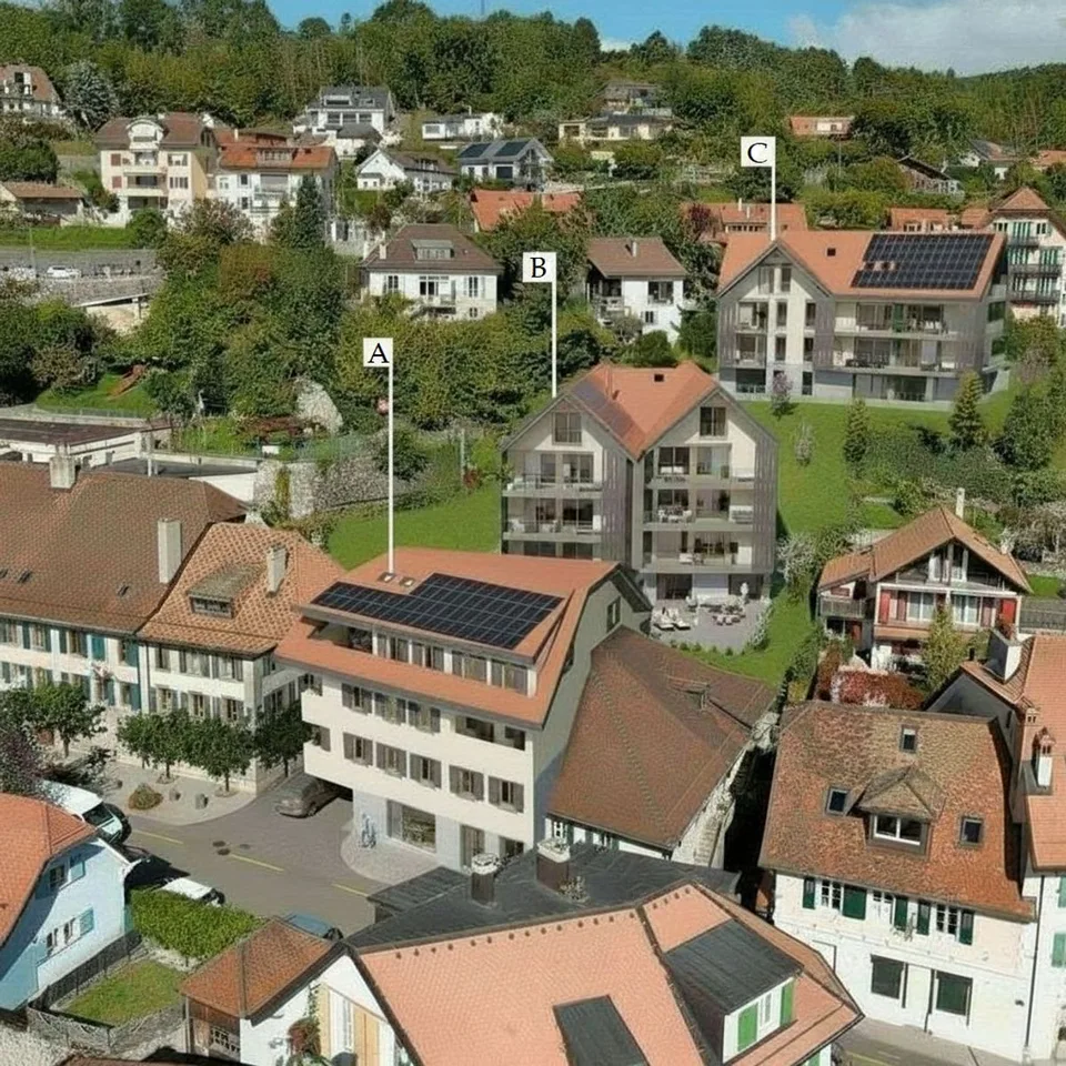 Attique duplex neuf 6.5 pièces, grands espaces et vue imprenable sur le lac Léman