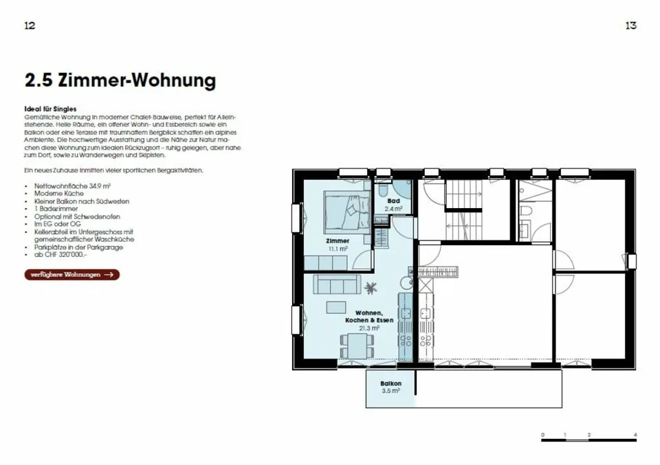 Eggetli-Adelboden - 4½ Zimmer EG/OG Wohnungen
