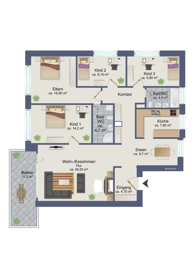 RESERVIERT: Familienfreundliche 5.5 Zimmer-Wohnung mit Potenzial in Nürensdorf – Foto 11 von 11