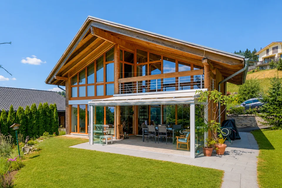 Bello chalet contemporaneo con vista panoramica a Châtel-St-Denis