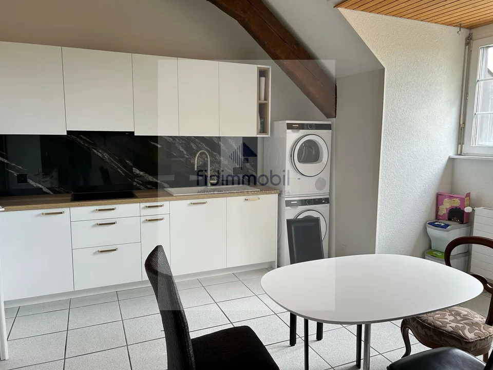 Schönes teilweise renoviertes Apartment in einem Dorfhaus