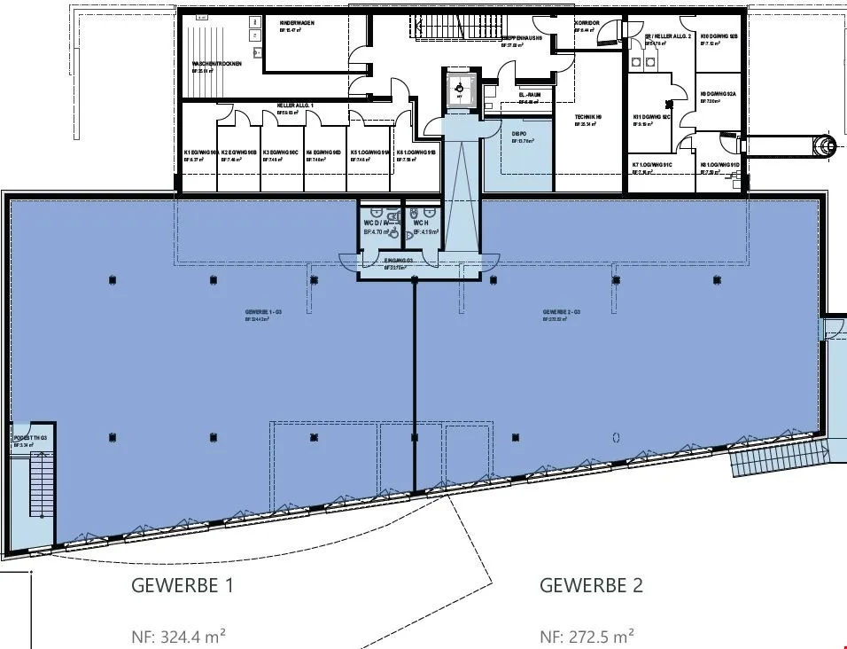 Flexible Gewerbeflächen für Dienstleistungsbetriebe