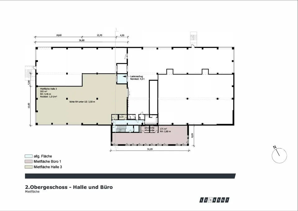 Erstvermietung Gewerbe- und Logistikräumlichkeiten, Mietflächen von 500m² bis 4'000m² – Foto 9 von 16