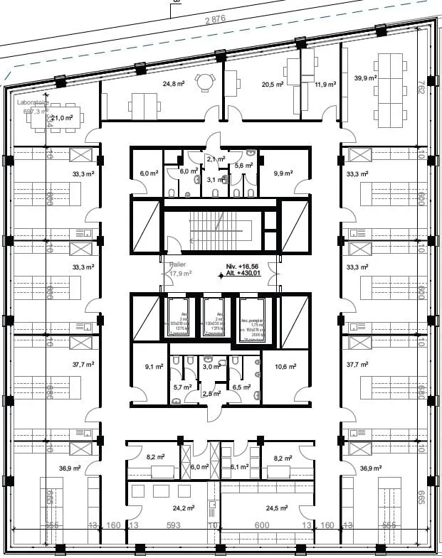 Büros und Labore ab 350 m2 zur Miete in Ecublens