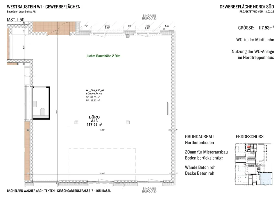 Votre entreprise dans le nouveau quartier ZEPRA - environ 117 m²