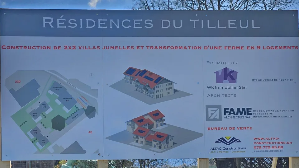 4 ville a schiera con garage nuove in vendita a Grens da CHF 1’950’000.–