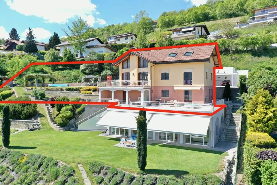 Villa + 2.5 pces avec piscine à Savièse - Vue panoramique