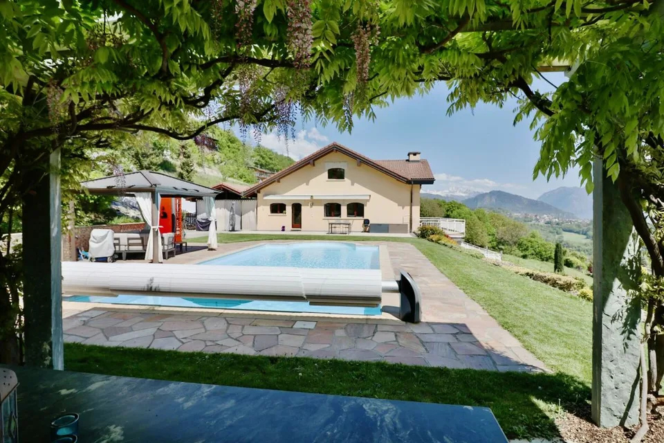 Villa + 2,5 locali con piscina a Savièse - Vista panoramica