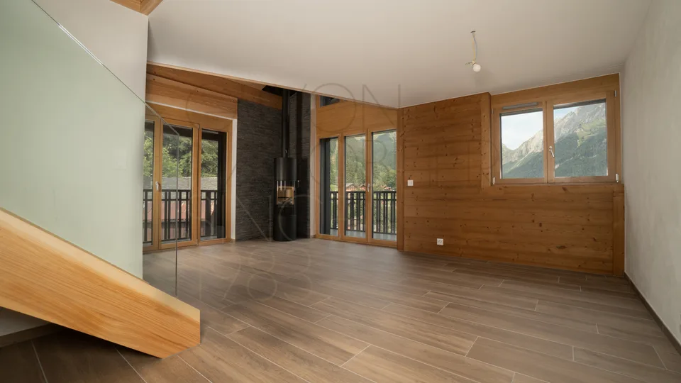 Élégant duplex alpin, 140 m² habitables + garage, proche Barboleuse