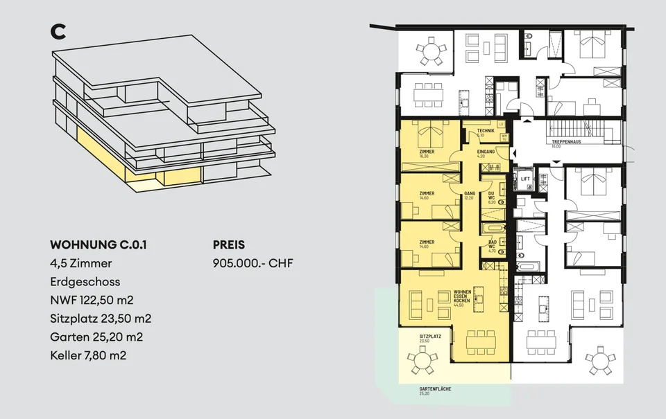 Appartamento giardino moderno con patio di 23,5 m² e giardino privato – foto 12 di 12