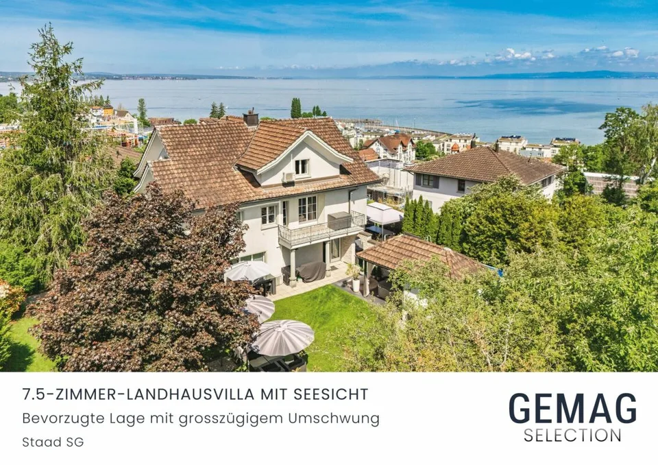 7.5-Zimmer-Landhausvilla mit Seesicht auf grossem Grundstück