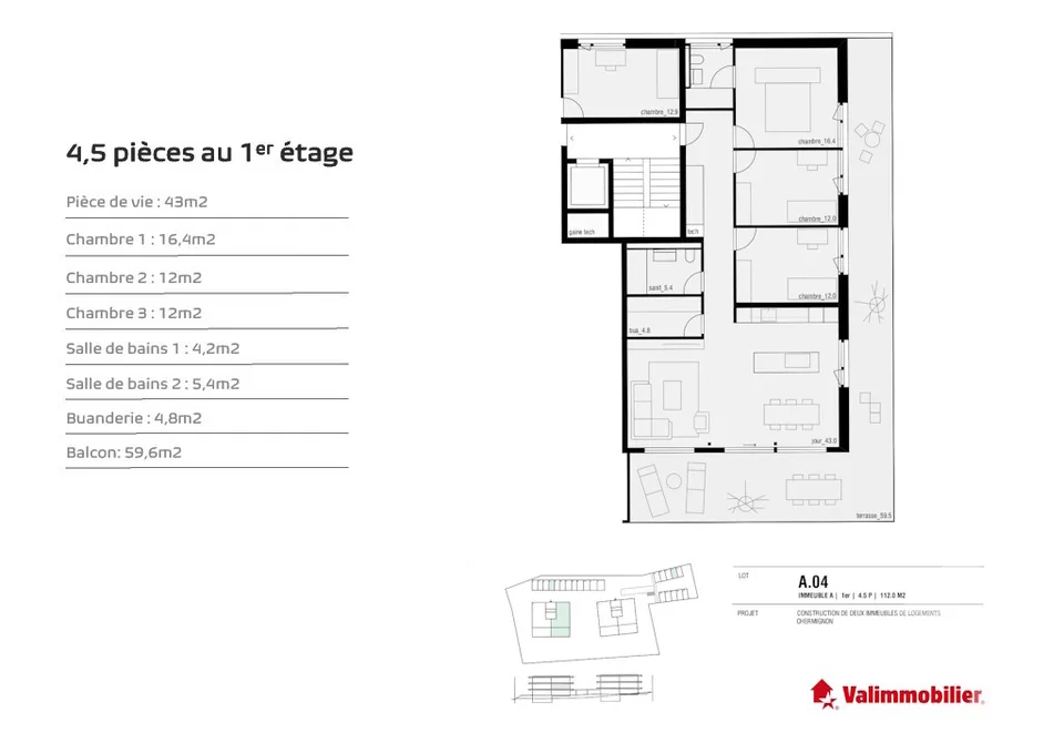Chermignon, neue 4.5-Zimmer-Wohnung im Gartengeschoss – Foto 9 von 15