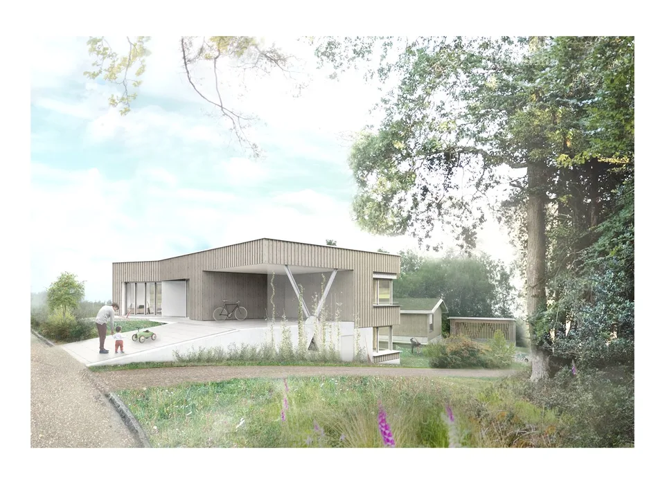 Nouveau bâtiment avec vue panoramique : maison individuelle détachée dans un emplacement privilégié