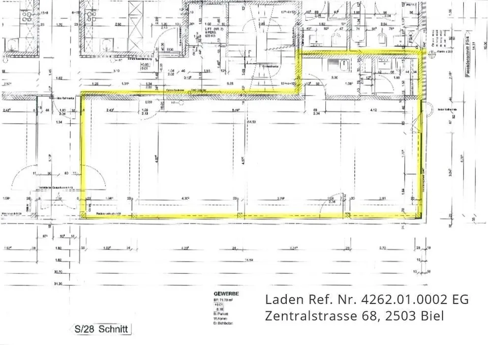 Spazio commerciale centrale nel cuore di Biel