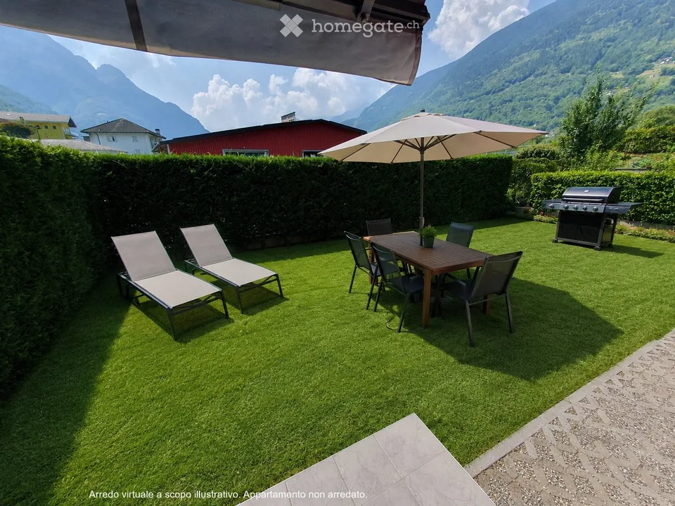 Accogliente appartamento di 3 locali con giardino privato