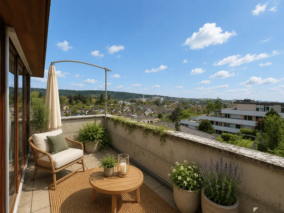 Appartamento di 4.5 locali con balcone e vista panoramica a Biel