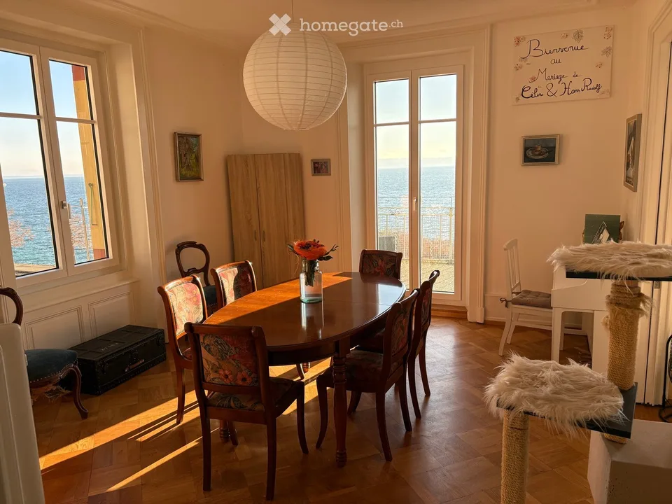 Charmante 4.5-Zimmer-Wohnung mit Seeblick am Quai Max-Petitpierre