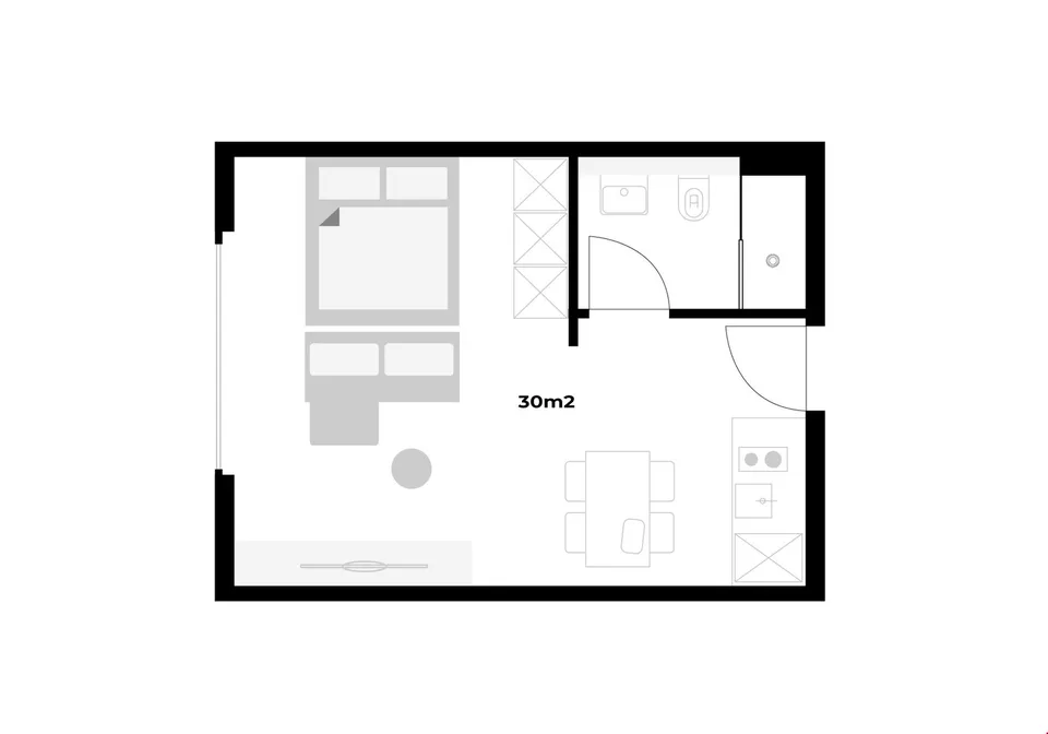 1,5-Zimmer-Wohnung 5min zur Hauptstation – Foto 6 von 6
