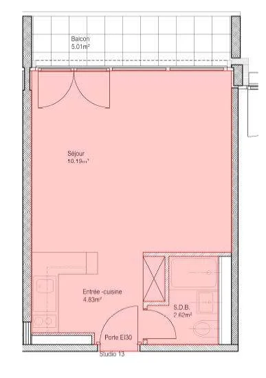 Studio meublé