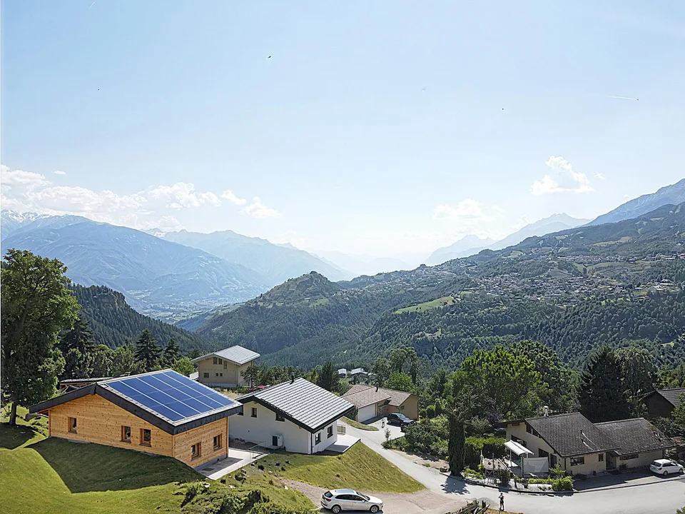 Villa neuve avec vue panoramique à Icogne