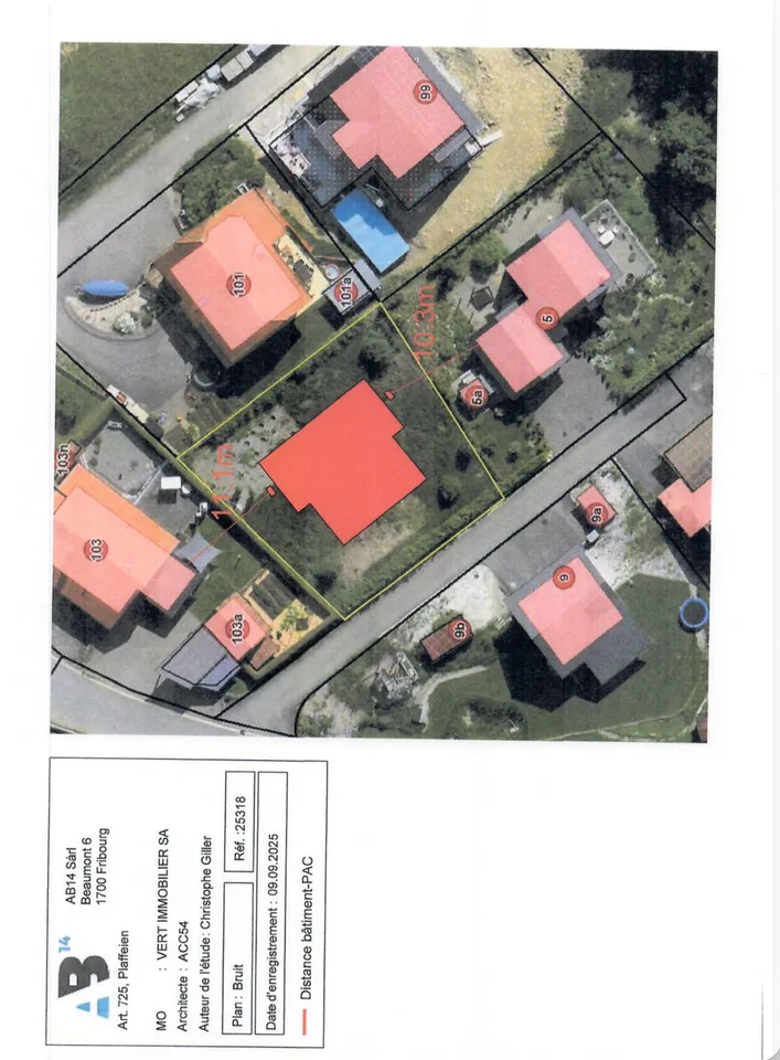 Projet de construction - 2 villas contiguës avec studio à Plaffeien