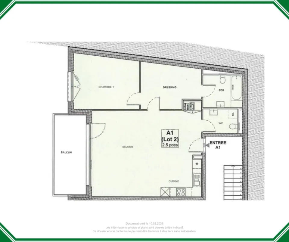 Ampio appartamento di 2.5 locali con 81m2 e balcone – foto 6 di 6