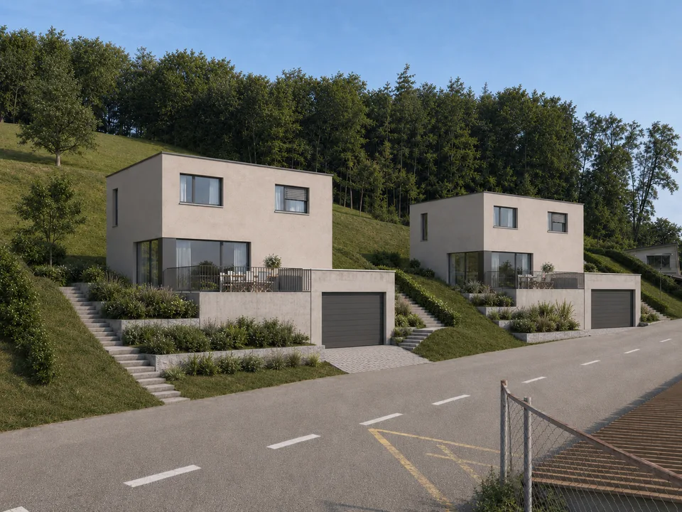 Neubauprojekt: EFH an sonniger Hanglage